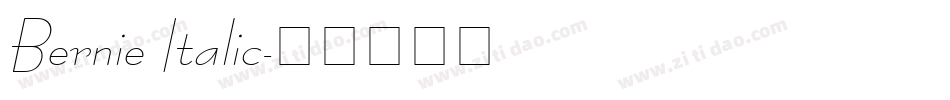 Bernie Italic字体转换